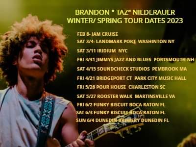 New Winter/Spring Tour Dates announced. Can't wait to play.Get tickets here: Tazguitar.com/tour