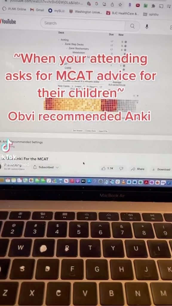 AnKingMed's tweet photo. Premeds listen up! Use anki!
Can't believe I took the MCAT & didn't use anki like I do now ππ.
.
.
#anki #anking #ankingmed #ankihub #ankipalace #medicalschool #nursingschool #paschool #premed #usmle #nclex #pance #mcat #medstudent #medicine #medstud⦠https://t.co/dJI158Rxvd https://t.co/nYOsgGsZHf