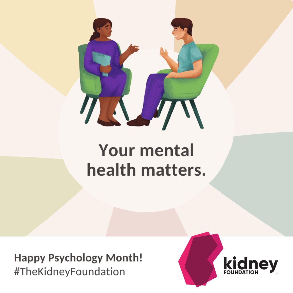 Experts, from psychologists to researchers, are working hard to help people with their mental health. This #PsychologyMonth, we recognize and thank them for their valuable contributions to the #kidney community. | Need support? Visit: kidney.ca/Support