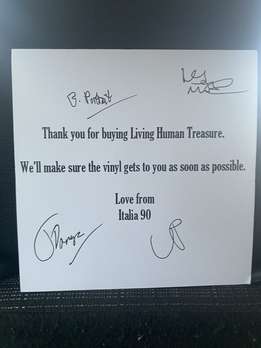 On our way to Sheffield, armed with these special IOUs because our vinyls have STILL not arrived. If you buy an IOU, we can take your address and will sort the rest. See you later <a href="/delicious_clam/">Delicious Clam</a> xx