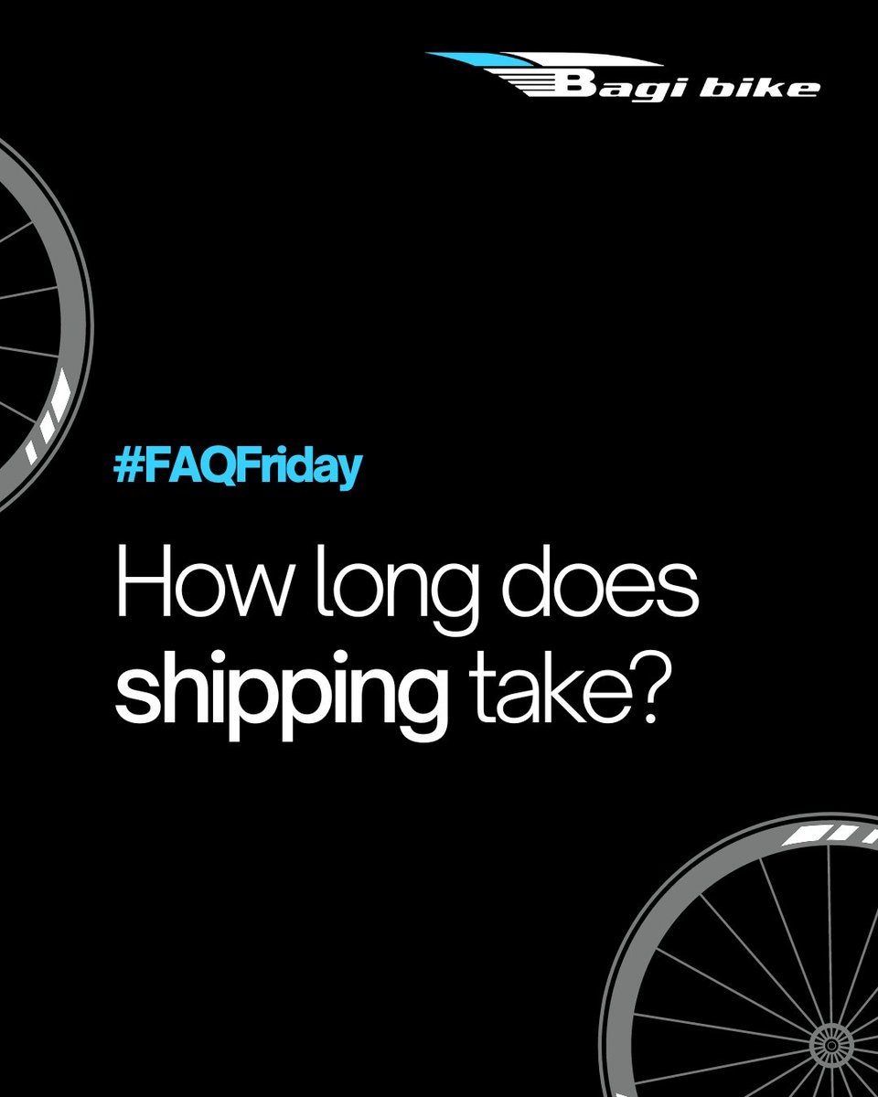 #FAQFriday 👉 "How long does #shipping take?"

All in-stock items ship the next day and arrive within only 5-10 days, so you can start riding in no time! 🙌 Start shopping now at bagibike.com

#ebike #electricbicycle #electricbike