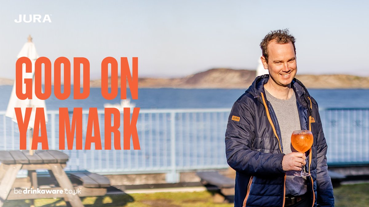 jurawhisky's tweet photo. We wave a fond farewell to our main man Mark who’s headed Down Under to spread the good Jura Whisky word! Mark, you croc! 🤘 https://t.co/vW8jsN8ds7