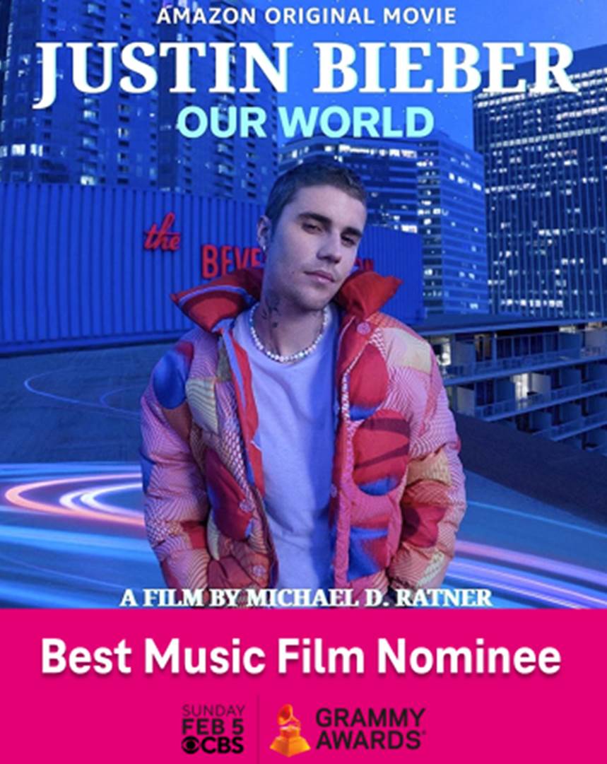 MikeBelcher4's tweet photo. And the Grammy goes to........

Amazon Original Movie JUSTIN BIEBER OUR WORLD is nominated for a GRAMMY. The film features @TMobile  Presents NYE Live with @justinbieber and is co-produced by our very own @JillHalterman and Rick Faigin from our agency partner, Acceleration. 👏👏 https://t.co/aGu0ppuFVk