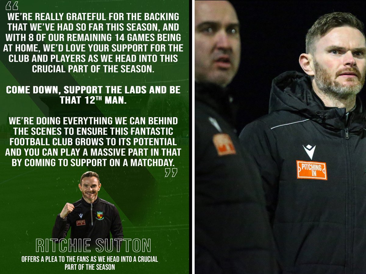 TheDabbers's tweet image. 🗣️ “𝗖𝗼𝗺𝗲 𝗱𝗼𝘄𝗻, 𝗦𝘂𝗽𝗽𝗼𝗿𝘁 𝘁𝗵𝗲 𝗯𝗼𝘆𝘀 𝗮𝗻𝗱 𝗯𝗲 𝘁𝗵𝗮𝘁 𝟭𝟮𝘁𝗵 𝗺𝗮𝗻”

As we head into a crucial period of the season, it’s time to get behind The Dabbers as we look to climb up the table 👊

🎟️ - bit.ly/3Hx6yAO

#UpTheDabbers💚