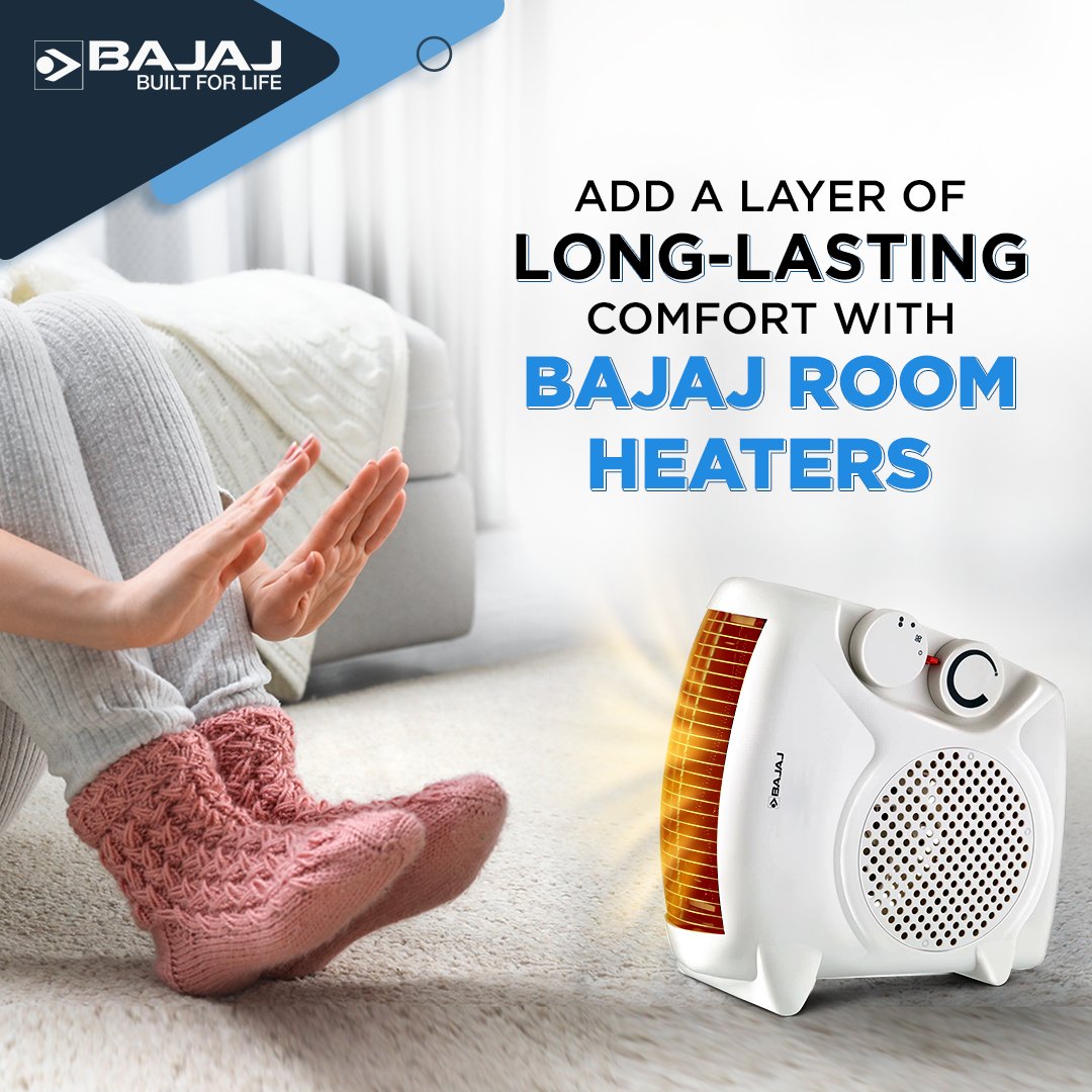 BajajElectrical's tweet photo. Choose the most comfortable and convenient way to make your room cosy with Bajaj Room Heaters ☺️
#BajajElectricals #BajajRoomHeaters #RoomHeaters #WinterSeason #CosyTime #Warmth #Comfort https://t.co/mdZPClyErG