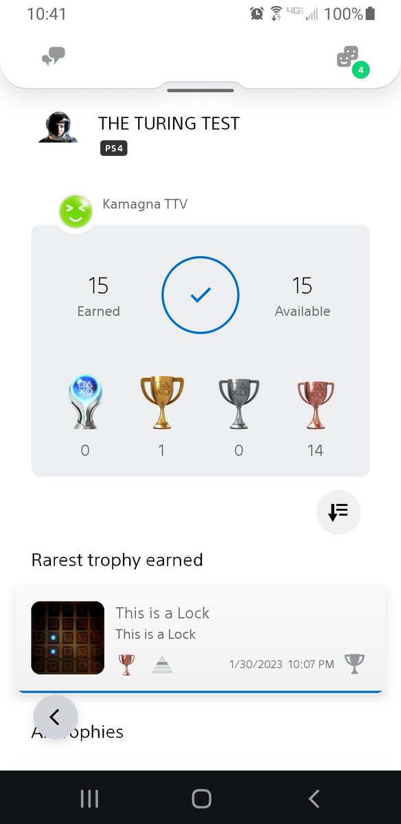 candicejean's tweet photo. Pretty fun little puzzle game, if you liked Portal you'll probably enjoy this. Quick 100%, leaves PS+ in a couple weeks. 🏆 #TheTuringTest #PlayStationTrophy https://t.co/NflBlSpWaZ