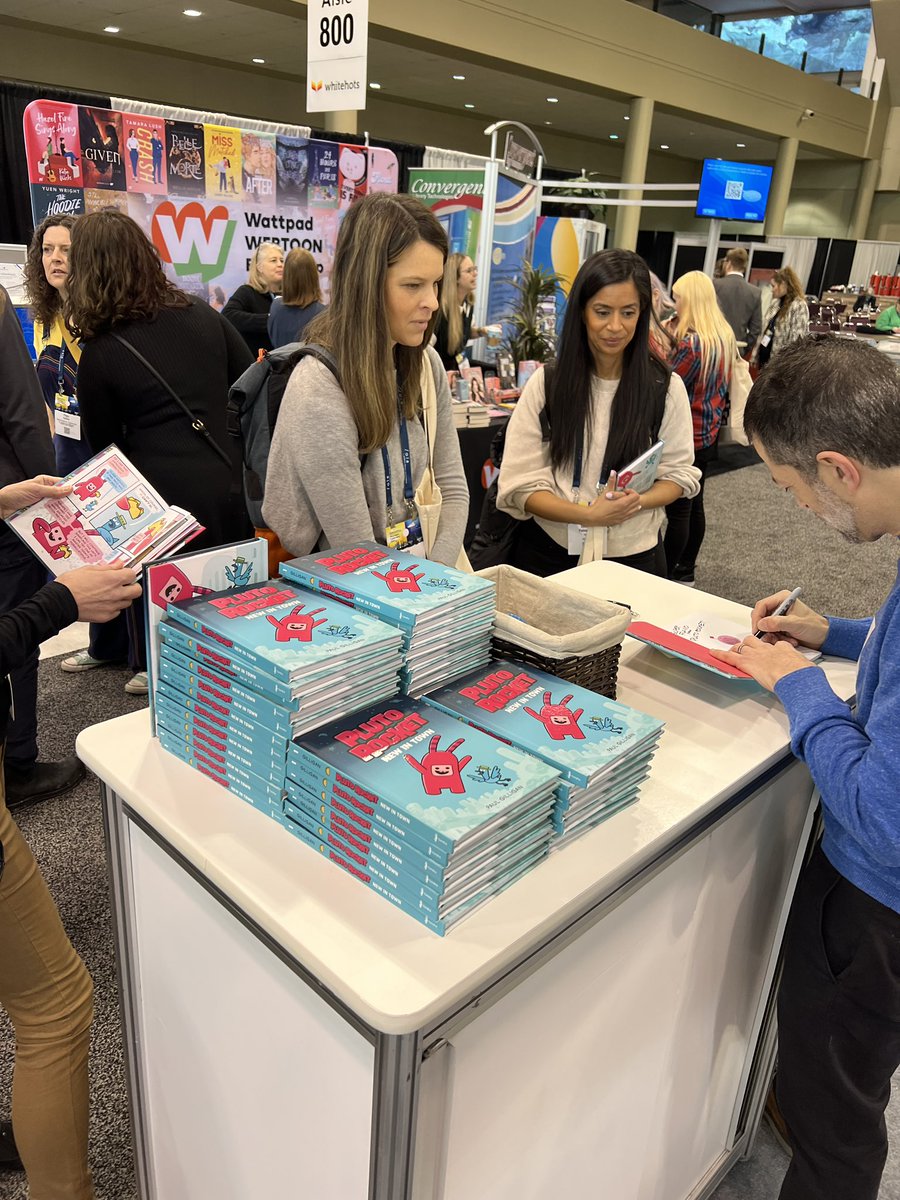 TundraBooks's tweet image. Join the line for a personalized copy of #PlutoRocket by author and illustrator @PaulGilligan10! #OLASC