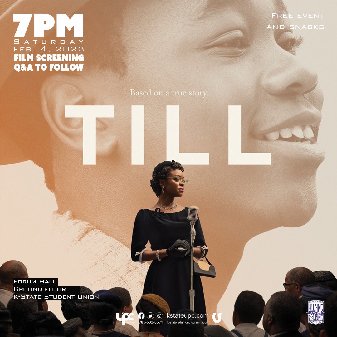 In collaboration with Housing &amp; Dining Services, UPC is happy to announce the screening of Till 7 pm, Saturday, Feb. 4 in Forum Hall.⁠
⁠
Free snacks and Q&amp;A to follow movie. ⁠
⁠
#makelifeeventful #UPComingEvent #kstate #mhk #freemovie #truestory