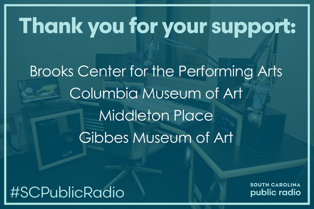 South Carolina Public Radio (@scpublicradio) on Twitter photo On this #FollowFriday, be sure to follow and like this organization that is an on-air sponsor of #SCPublicRadio - <a href="/BrooksCenterCU/">Brooks Center</a>, <a href="/ColaMuseum/">Columbia Museum of Art</a>, Middleton Place, and <a href="/theGibbesmuseum/">Gibbes Museum of Art</a> #ThankYou #SupportOurSupporters #TeamSCPublicRadio #FF On this #FollowFriday, be sure to follow and like this organization that is an on-air sponsor of #SCPublicRadio - <a href="/BrooksCenterCU/">Brooks Center</a>, <a href="/ColaMuseum/">Columbia Museum of Art</a>, Middleton Place, and <a href="/theGibbesmuseum/">Gibbes Museum of Art</a> #ThankYou #SupportOurSupporters #TeamSCPublicRadio #FF