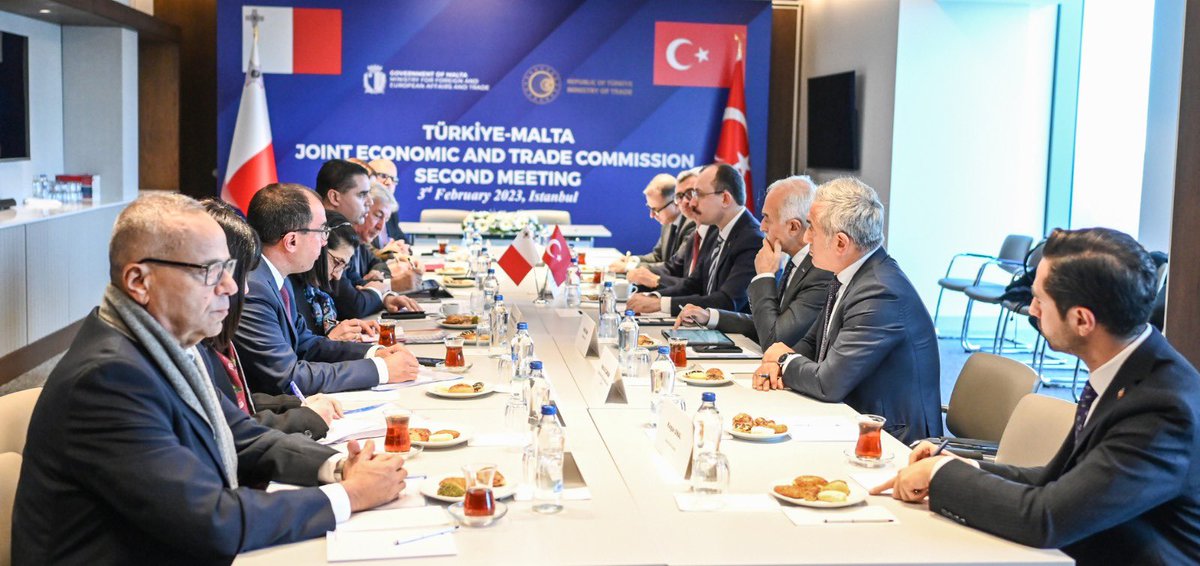 DeputyPMIanBorg's tweet photo. Together with Trade Minister @mehmedmus 🇹🇷 we convened the Second Session of the Turkish-Maltese Joint Economic &amp; Trade Commission, in Istanbul. We look forward to strengthen  our bilateral collaboration &amp; facilitate further trade and investments. https://t.co/HjN1aGqB3Q