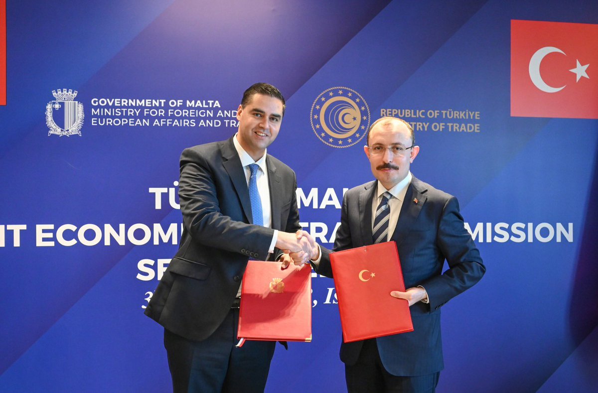 Together with Trade Minister @mehmedmus 🇹🇷 we convened the Second Session of the Turkish-Maltese Joint Economic & Trade Commission, in Istanbul. We look forward to strengthen our bilateral collaboration & facilitate further trade and investments.