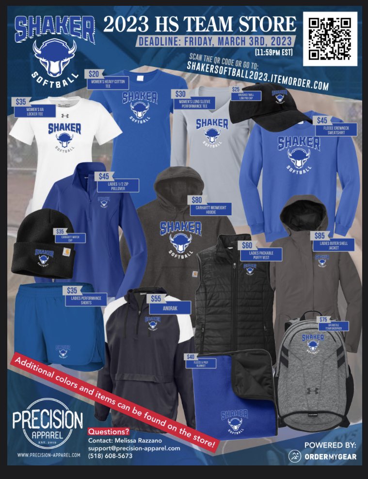 Softball apparel store is now open!