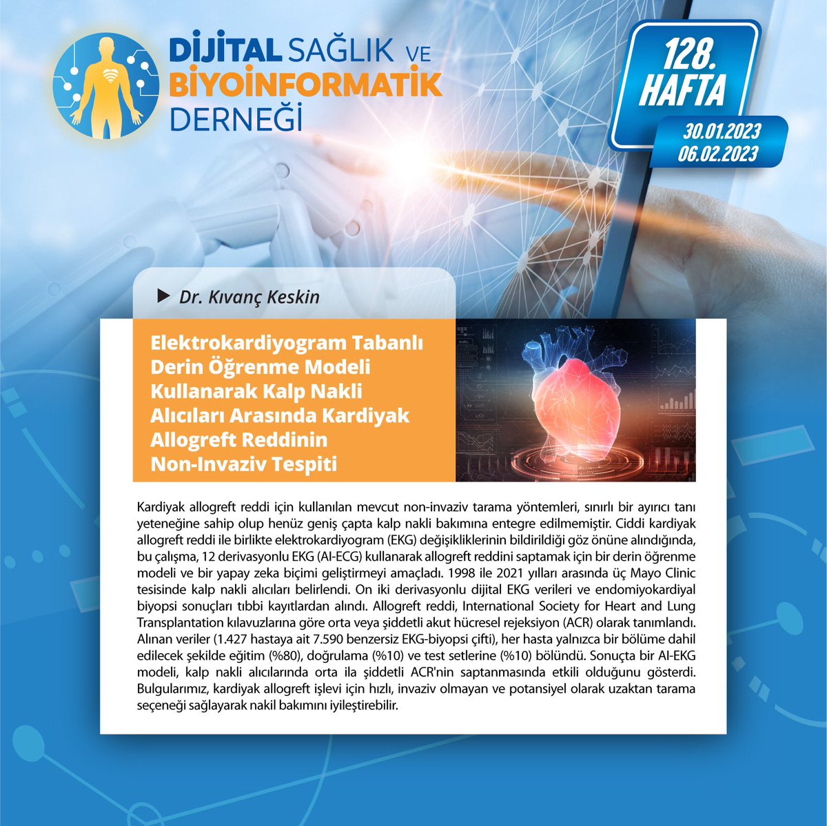 Yeni Makaleler Yayında! Daha Fazlası için dijitalsaglik.com.tr #dijitalsaglik #health #digitalhealthcare #heathytechnology #medicine #futurehealthcare #healthycare #artificialintelligence #yapayzeka #sağlık #mobilehealth #teletıp #bioinformatics