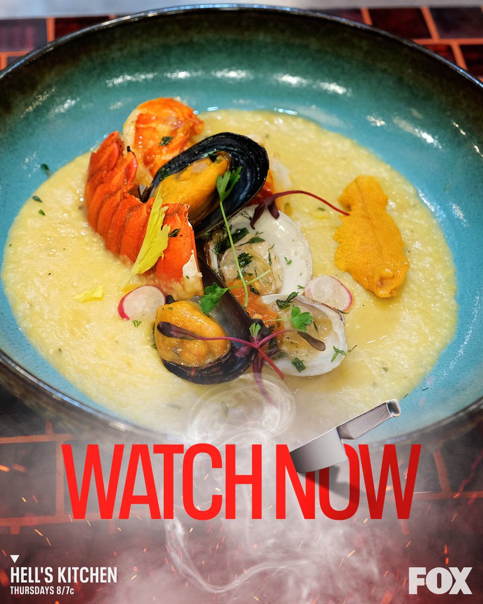 HellsKitchenFOX's tweet photo. Who's hungry? 😈 Watch the latest #HellsKitchen on @hulu now: https://t.co/r5Cbz52JQb. https://t.co/RPl8gyGF6v