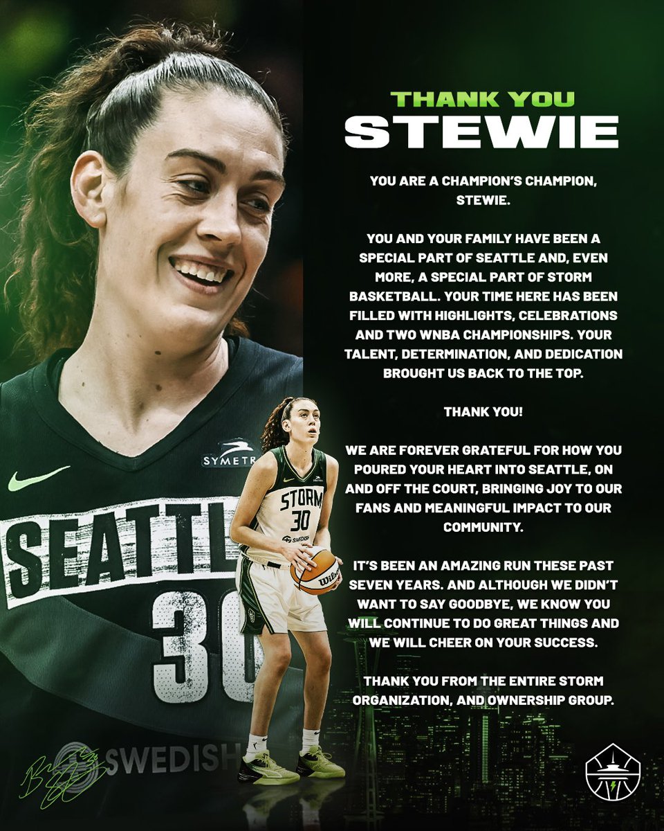 seattlestorm's tweet photo. Thank you, Stewie 💚💛 https://t.co/fHTXQ6nOPX