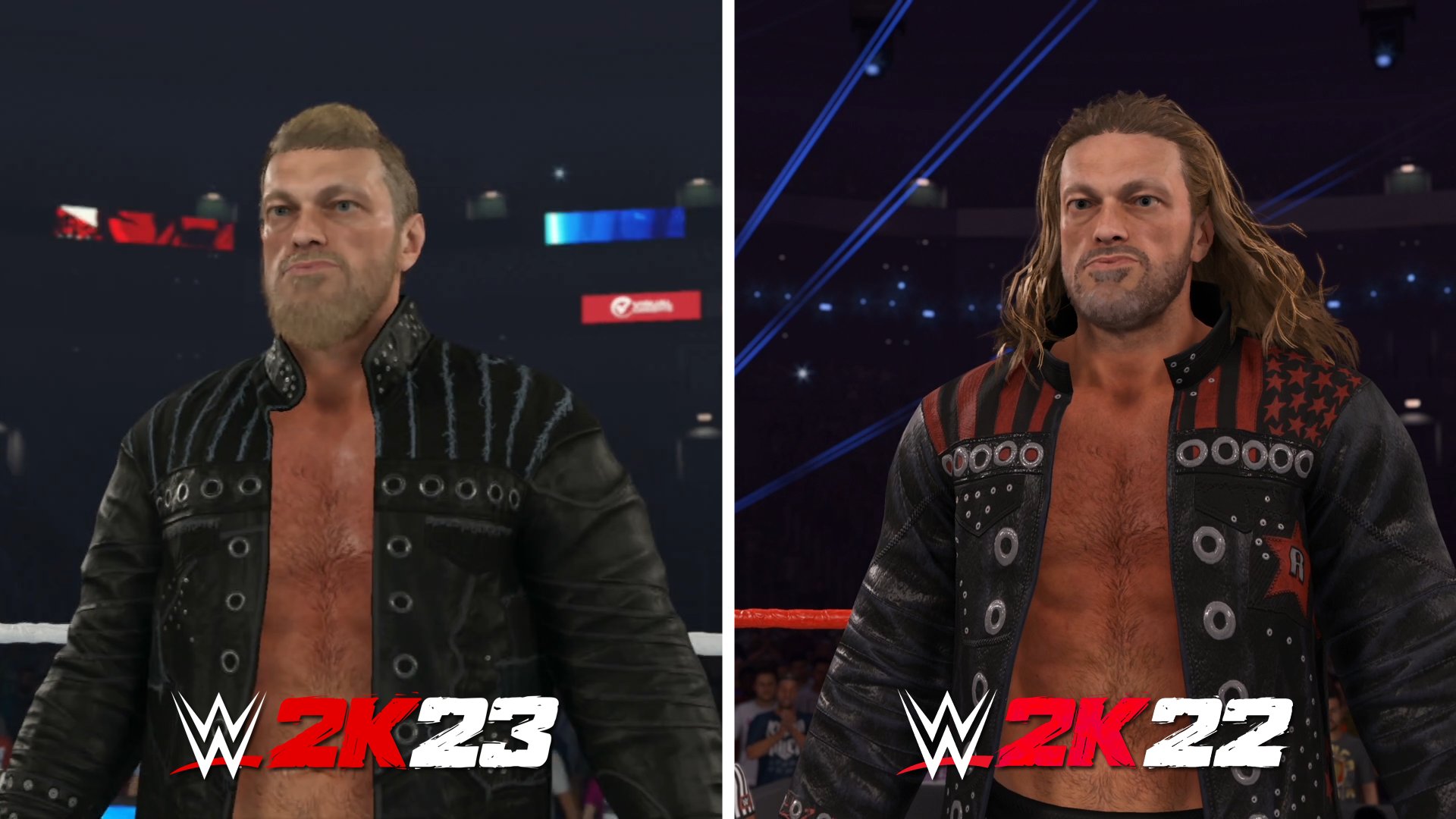 WWE 2K23 vs WWE 2K22 Mods! - Graphic (Entrance) Comparison 