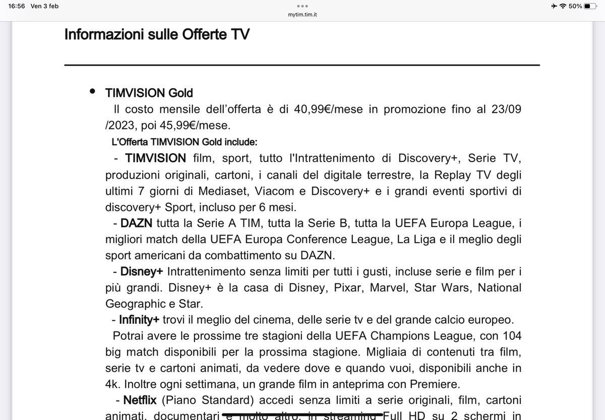 Trova le #incongruenze. <a href="/TIM_Official/">TIM Official</a> com’é possibile? #disdettatimvision #timvision #promozioni