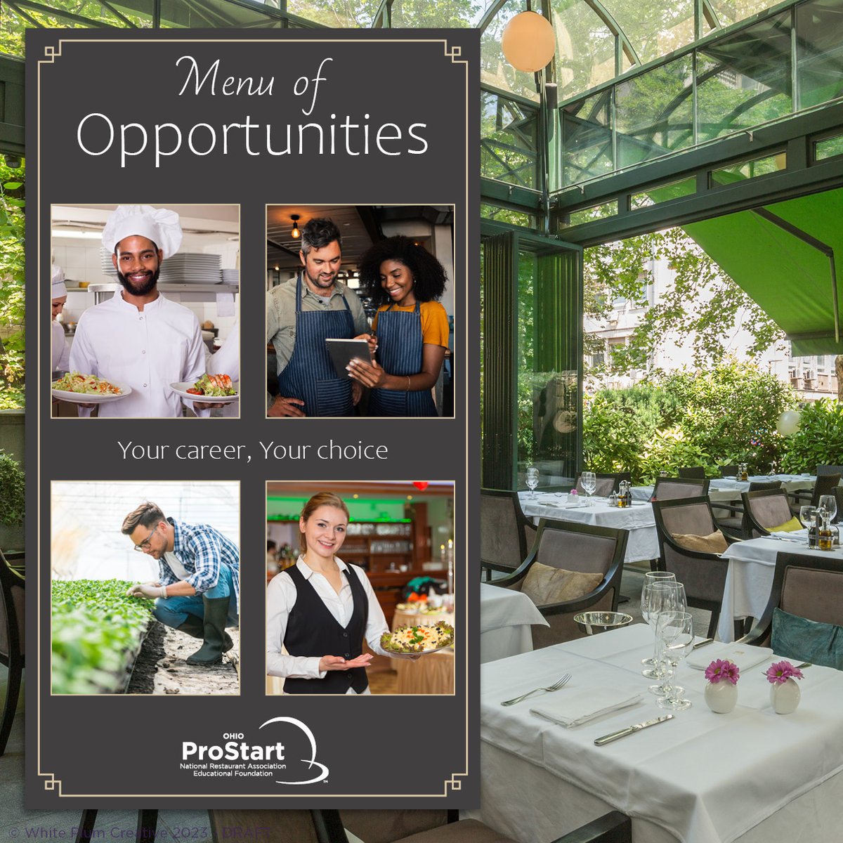 What’s next for you?! Check out oraef.org/careers for opportunities! 

#ohioprostart #madeinprostart 
<a href="/ProStart/">ProStart</a> <a href="/NRAEF/">NRAEF</a> <a href="/OHEducation/">OH Dept of Ed and Workforce</a>