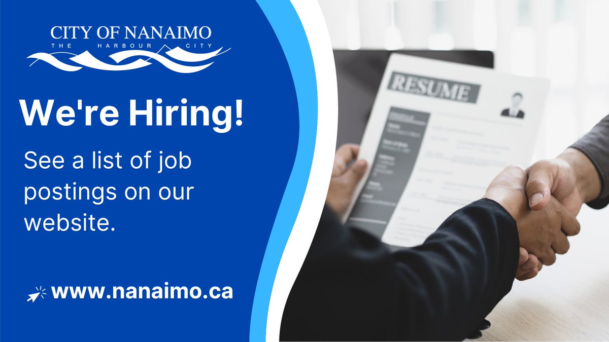 City of Nanaimo on Twitter "The City of Nanaimo is hiring a number of