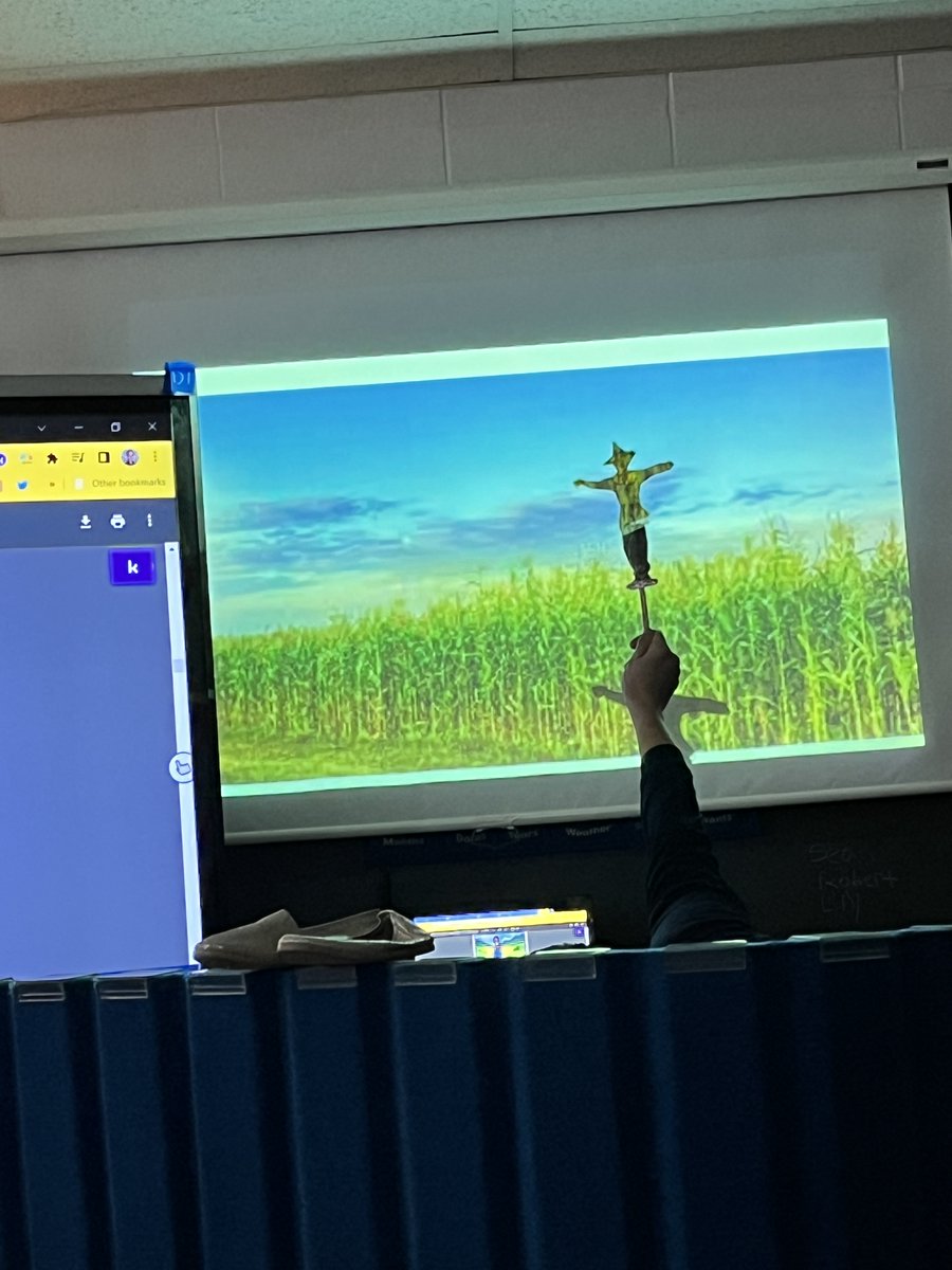 Michael_CG155's tweet photo. I love the #EvidenceBasedPractice of #readerstheater to teach The Wizard of Oz. The students were fully engaged as we retold the past 3 chapters of
@ACReadtopia 's adaptation of Oz. We made puppets from the text #Specialeducation #EBP #engagement #functionalcommunication #webecg https://t.co/FqydjyZhk6
