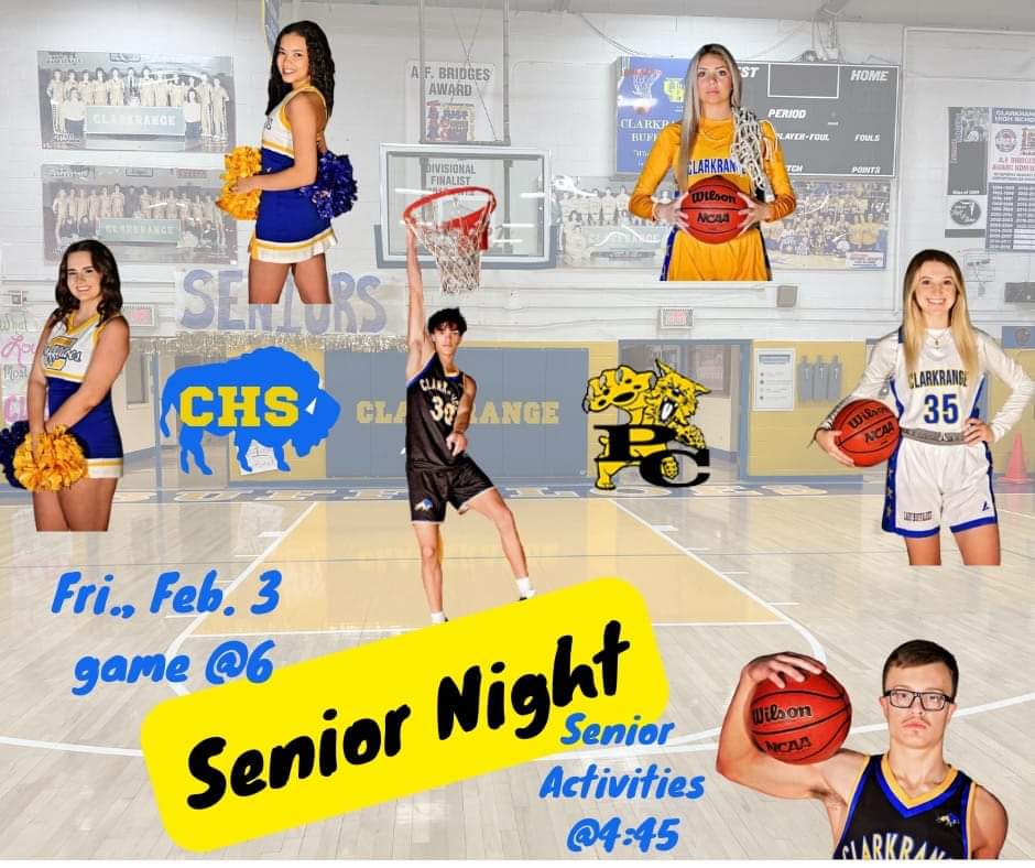 Gameday/Senior Night! 

Join us as we take on district opponent Pickett County!

Go BUFFALOES!