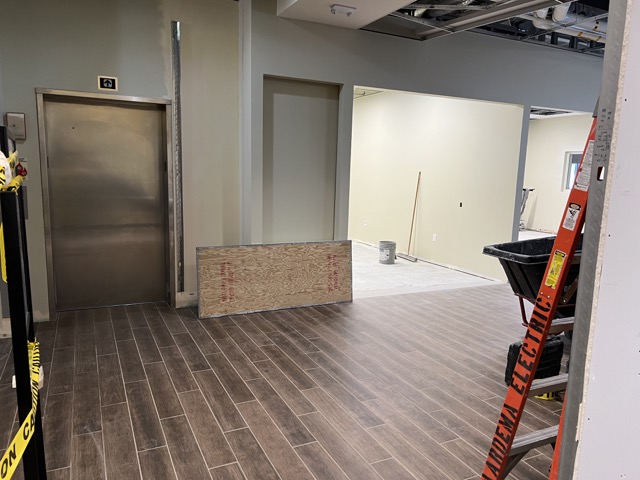 The elevator is back in action! Plus, a sneak peek of the new book sale and conference rooms.