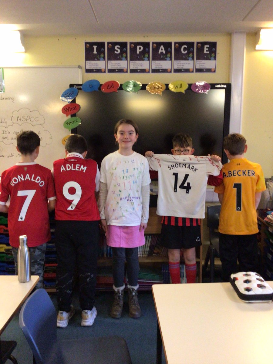 SPS_Year_6's tweet photo. Happy Number day from Year 6! Itโs been great to think about maths in different ways and raise money at the same time! #spsmaths https://t.co/53XVjPElLN