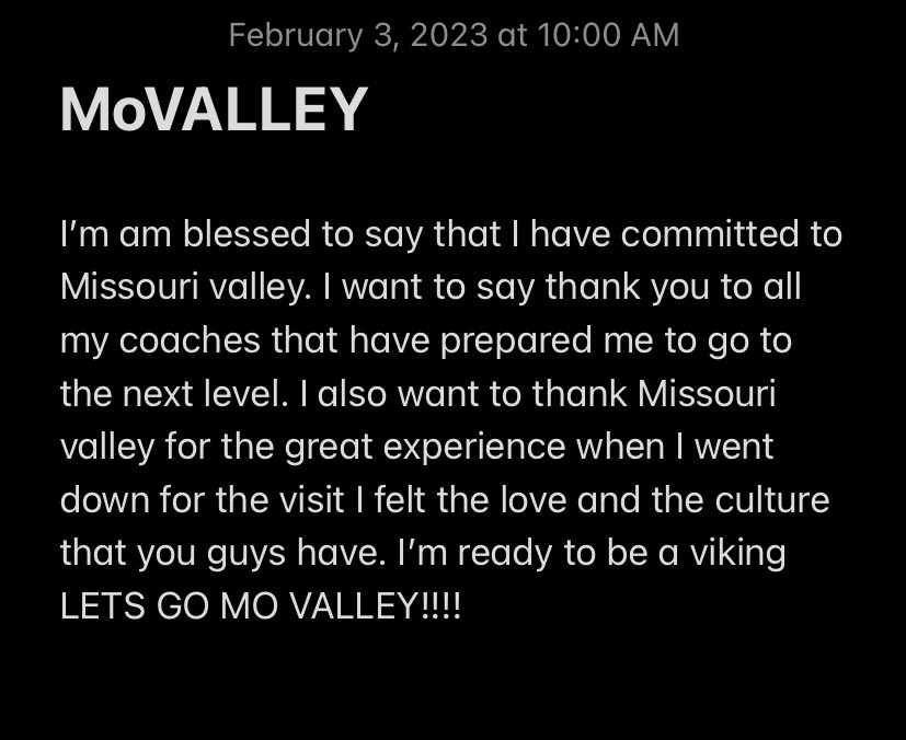 Comitted‼️Ready to work MoVally⚔️🛡️#MissouriVally. Thank you @CoachCannonMVC <a href="/elisha_shaw/">Coach E. Shaw</a> for the opportunity. @NKCFootball