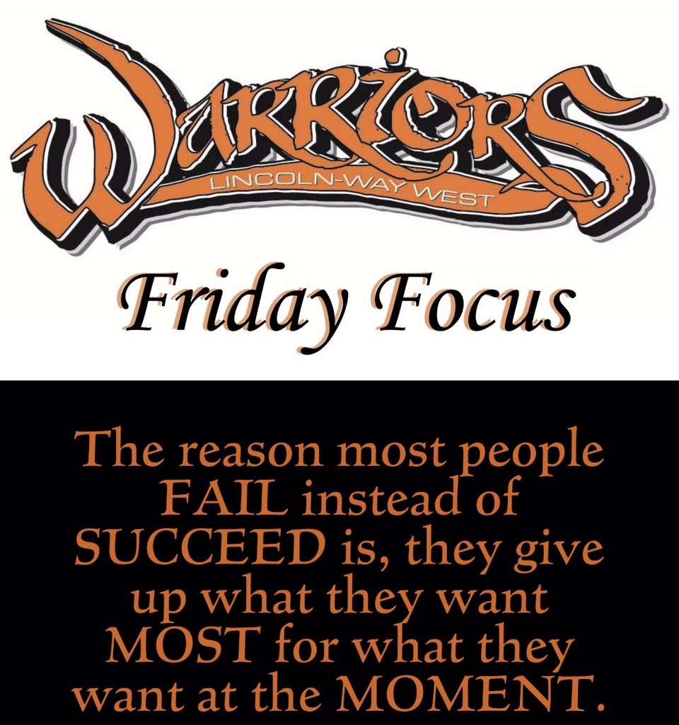 LWWestWarriorFB's tweet photo. Everybody wants to Win, it comes down to who wants to WORK to WIN. https://t.co/VUrsJvuNis