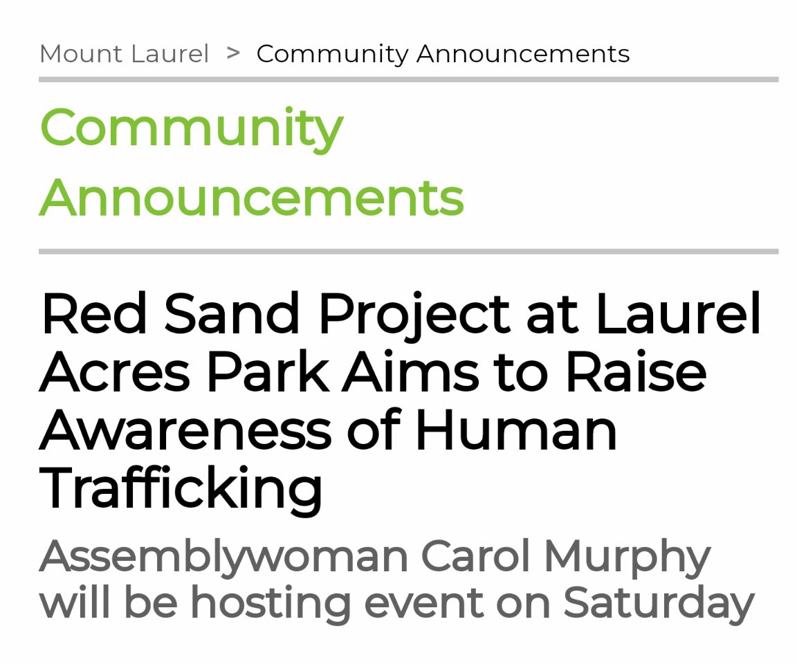 HisCoalition's tweet image. Come join us as we support @AswCarolMurphy’s #RedSandProject this Saturday!
tapinto.net/towns/mount-la…