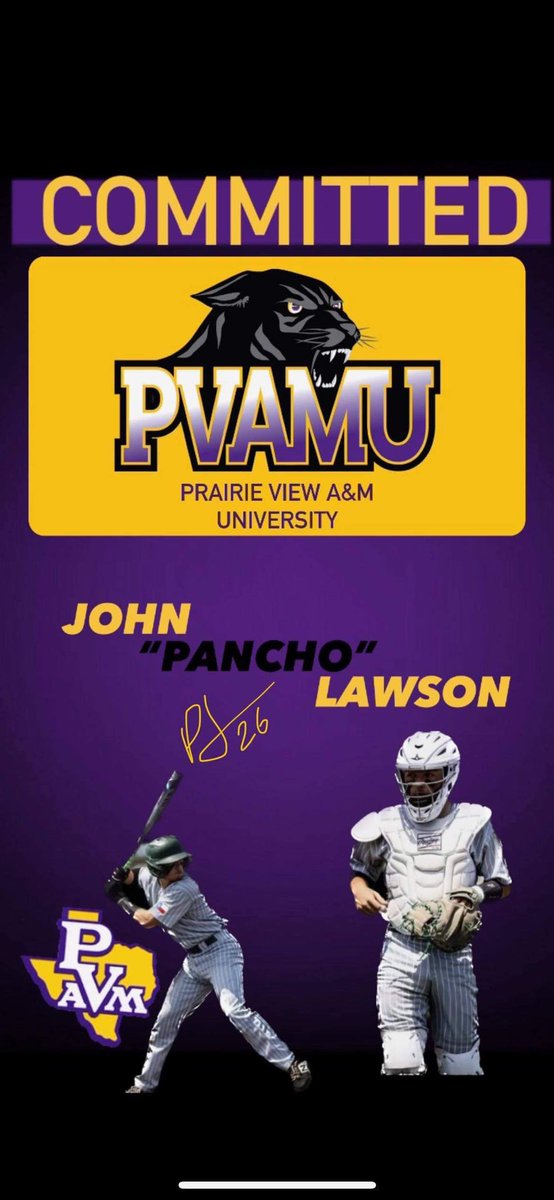 Congrats to Corpus Christi King John Lawson on his commitment to Prairie View A&M University. @CCKing_Baseball @Caller_Len @LarissaLiska @ChrisThomasson7 @ashley_gonz14 @CallerSports @5ATxHSBaseball @reycastillo361