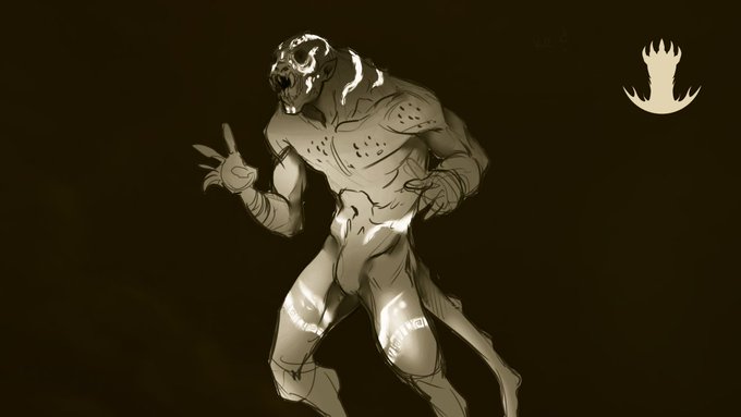 Gondolin7's tweet photo. Hi

#Garugi (#Expatriate)
As far as we know, they are a community that got used to live beneath darkness, completely forgot Common Language, communicating through strange sounds like animals today. Where there are gentle fingers of the sons, they have paws.

#MetaRPG #ShaarMining https://t.co/dcfApODkTf