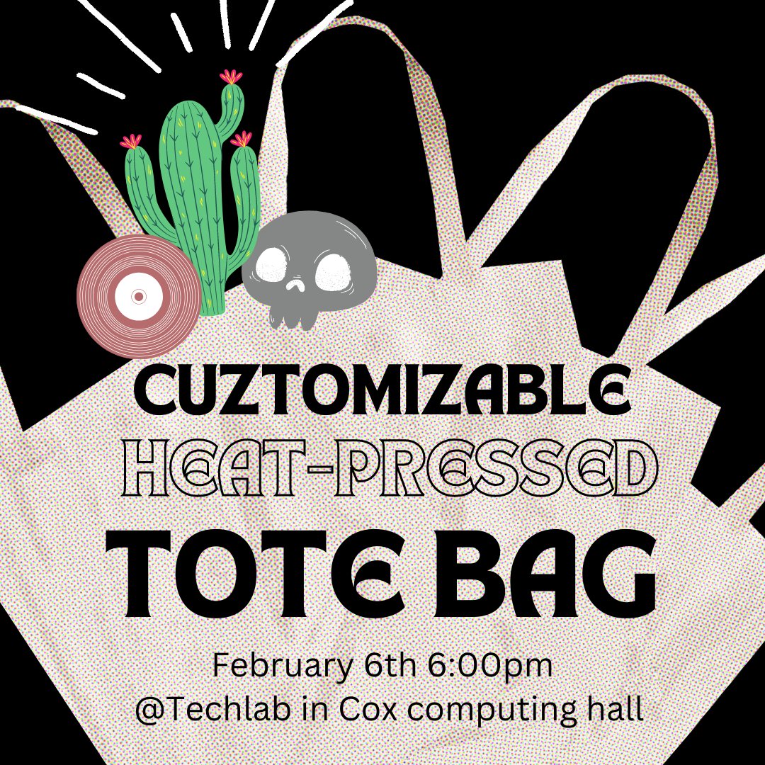 emorySDL's tweet photo. Come learn how to use the Cricut Maker 3 to create an iron-on sticker and apply it to fabric using the heat press this Monday at 6p at the TechLab!
Learn more at https://t.co/xANXHWBavd https://t.co/GPspHWpHP7