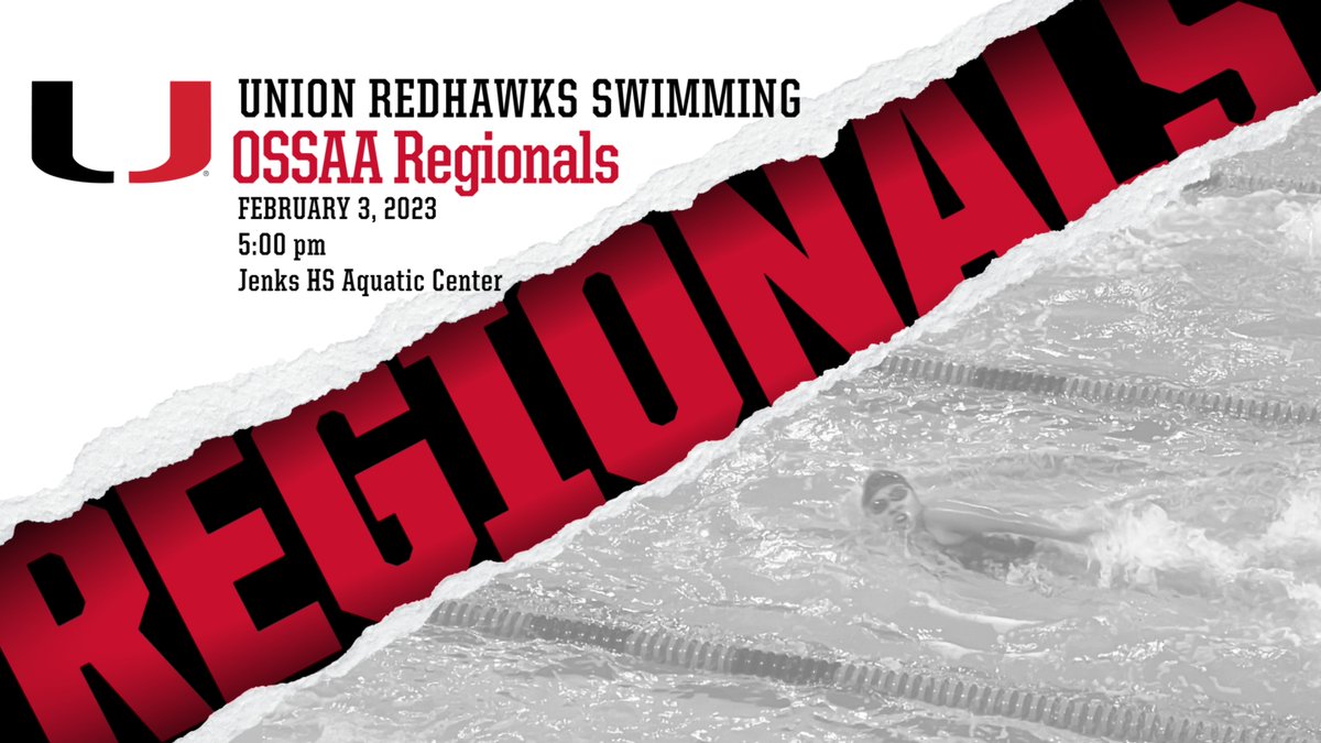 Head out to Jenks Aquatic Center today to support <a href="/unionHSSwimming/">Union Swimming</a> in the OSSAA Class 6A Regional Meet!