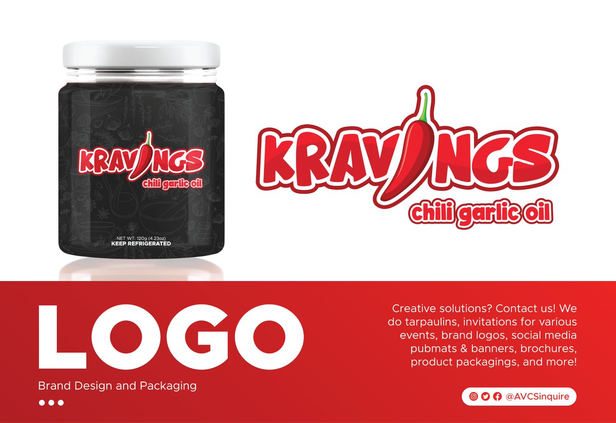 AVCSinquire's tweet photo. Thank you for trusting AV Creative Solutions, Kravings Bataan!

Do you also need layout designs for your business? Contact us now! 

Facebook/Twitter/Instagram: 
@AVCSinquire

Email: avcsinquire@gmail.com

#GraphicDesign #GraphicDesigner #Branding #BrandLogo #LogoDesign #AVCS https://t.co/9h6E9XzMTN