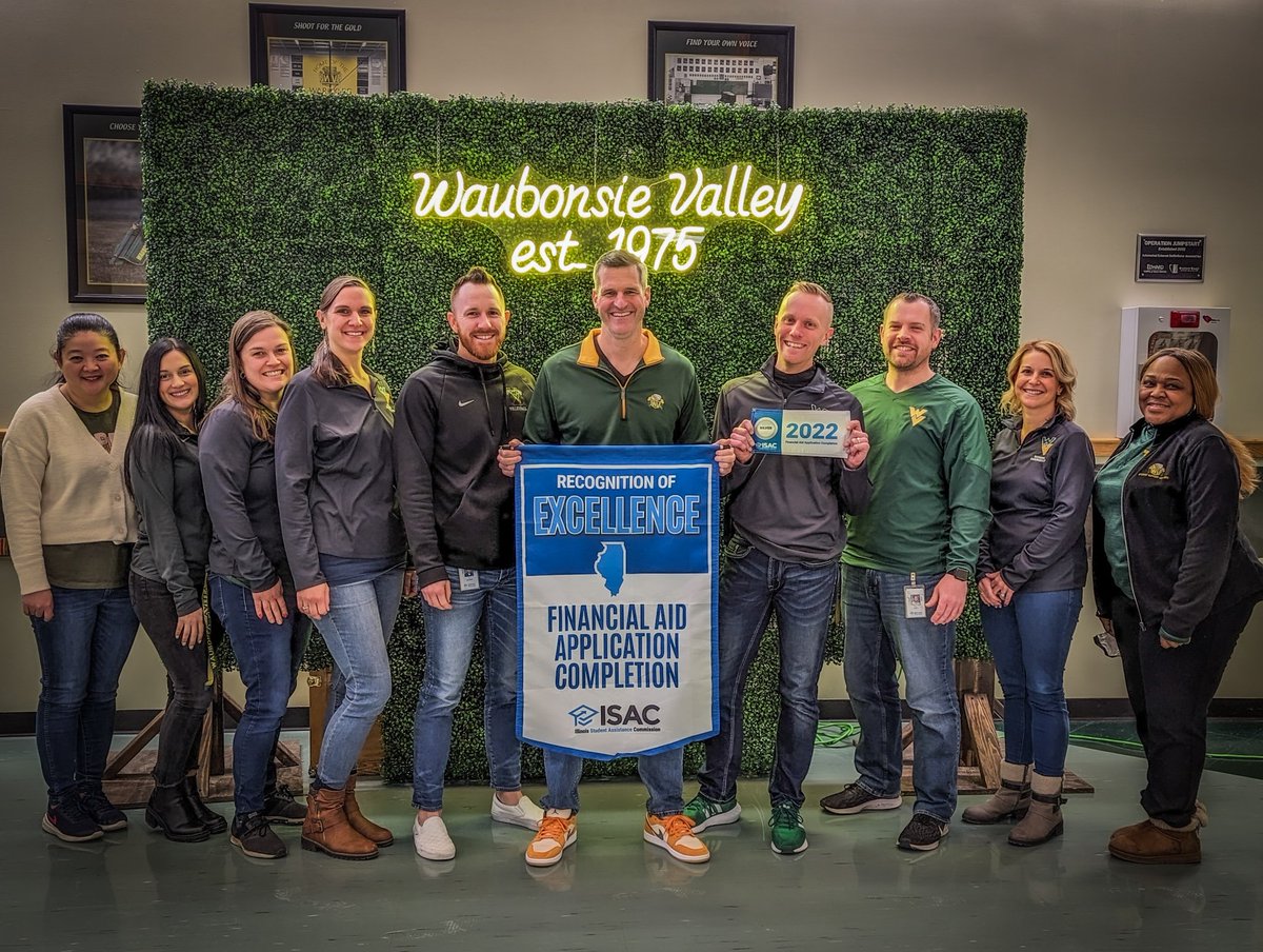 WVCounselors's tweet image. The @WaubonsieValley Class of 2022 had a record number of students complete the FAFSA. Today our school counselors were recognized for the work they do with students on the financial aid process. Class of 2023 its time to explore sources of financial aid #FutureReady204