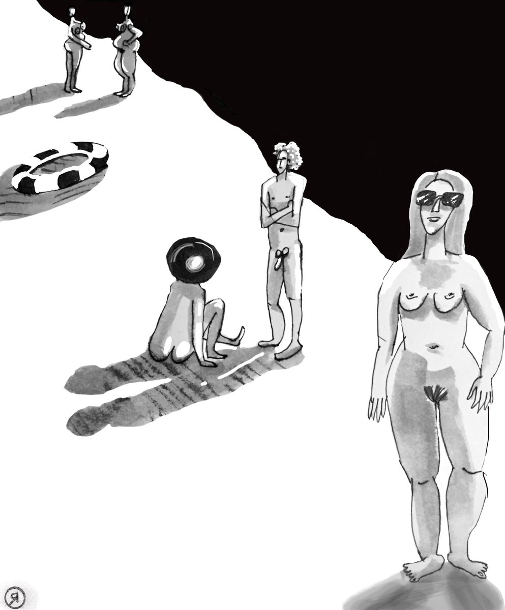 iana_ovra's tweet image. NEW DROP!

I started a new collection simply called Fantasy In Black &amp;amp; White. 

There are 1/1 arts originally made (mostly) with ink on paper. It’s something that lives in my head and sometimes gets out. 

Hot Day On a Nude Beach 

0.05 ETH 
#nftdrop #nftfam #nftart