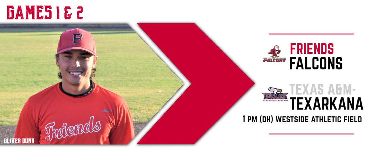 Baseball Season-Opening GAMEDAY!!!
🆚<a href="/TAMUT_Athletics/">TAMUT Athletics</a> 
⏰1 pm (DH - 2 7's)
📍Westside Athletic Field
📺kcacnetwork.com/friends/
📊(Game 1) bit.ly/3Y5Hd8u
📊(Game 2) bit.ly/40D2LuO
GO FALCONS!!! #TalonsUp