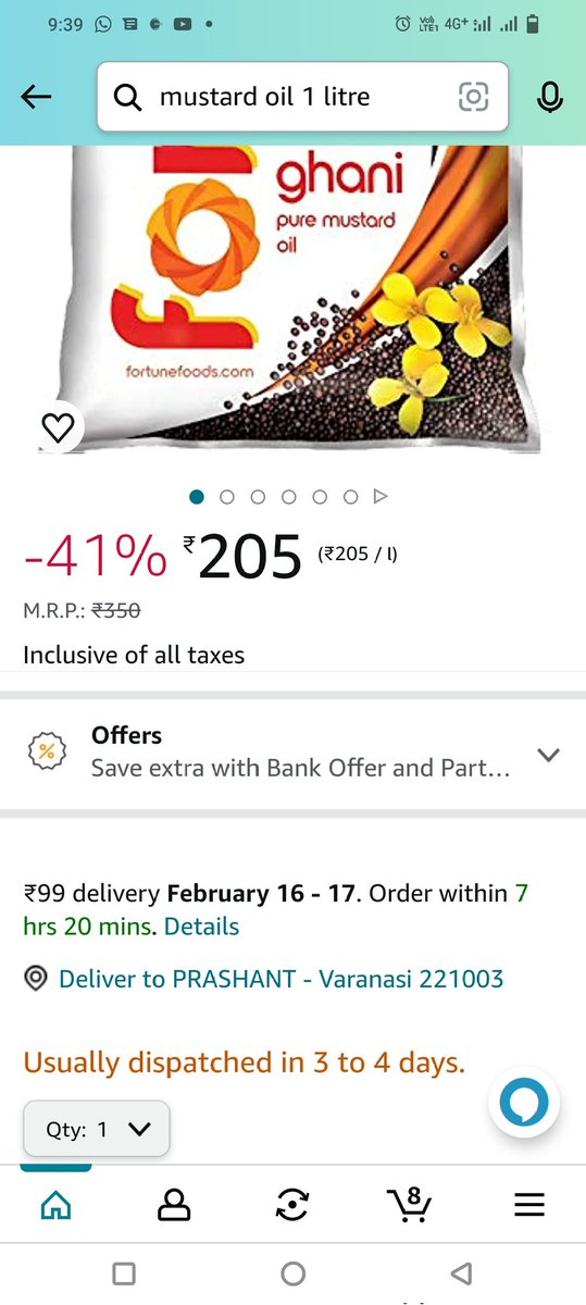 prashant6010's tweet photo. @amazonIN डियर अमेजन आप देखें और  विचार करें क्या ये ठीक है। एक तो रेट ज्यादा ऊपर से डिलेवरी चार्ज https://t.co/deZOl0mqnj