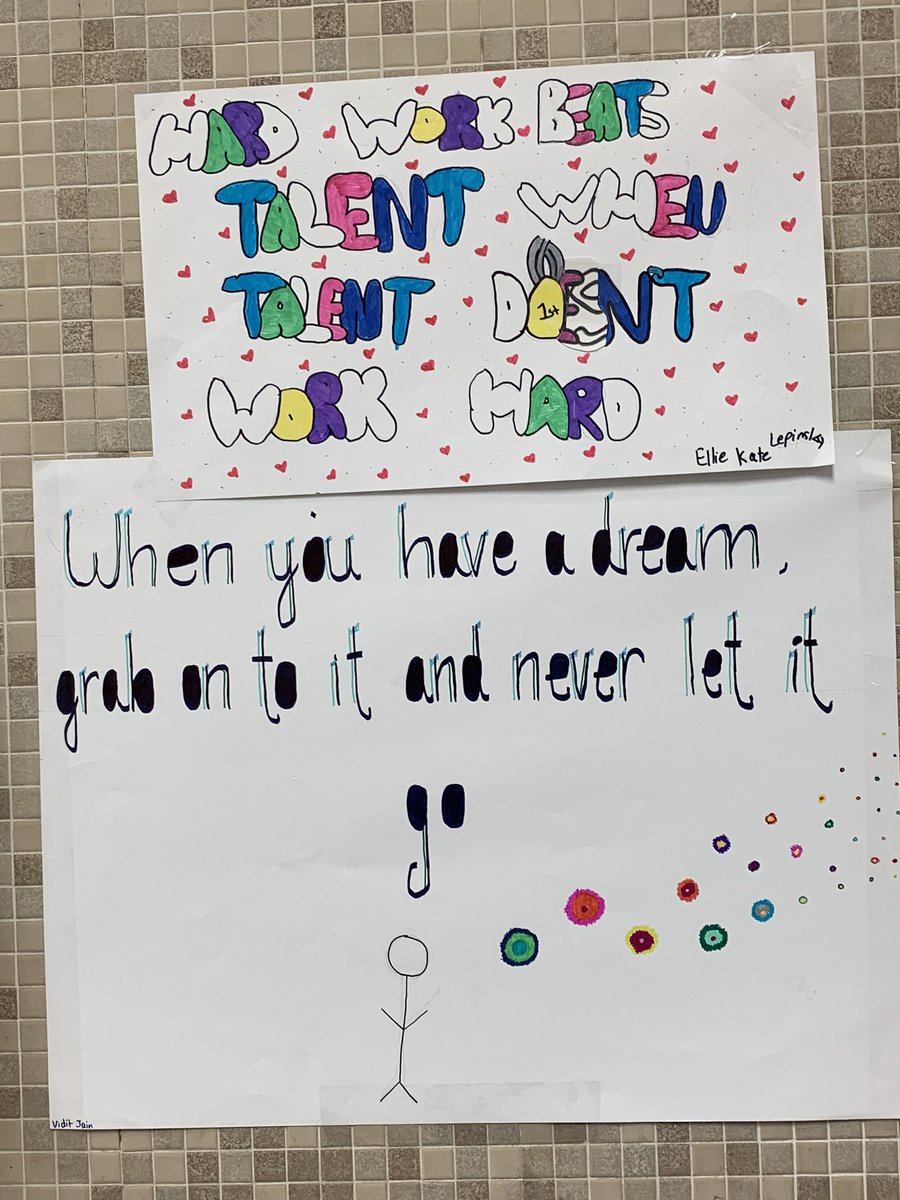 Loved seeing all the Positive Affirmations at Washington School today! #KindnessMatters