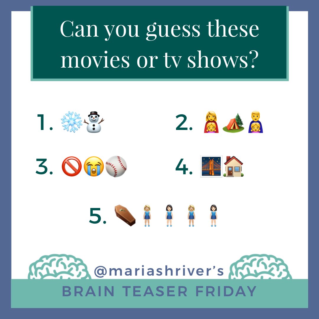 In honor of <a href="/KSchwarzenegger/">Katherine Schwarzenegger</a>’s new book, #GoodNightSister, coming out next Tuesday, can you guess these sister related movies or tv shows? To feed your brain while supporting Alzheimer’s research, check out <a href="/mosh_life/">MOSH</a>! To learn more about your brain follow @womensalz.