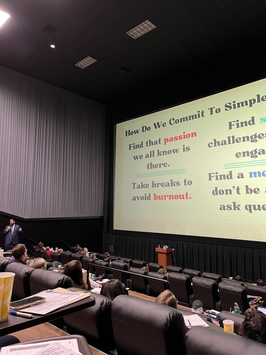 Great advice from the legendary <a href="/TeacherWinters/">Matthew Winters</a>! “Find that passion we all know is there. Take breaks to avoid burnout. Find small challenges to keep engaged. Find a mentor and don’t be afraid to ask questions.” #UCTE23 #uted