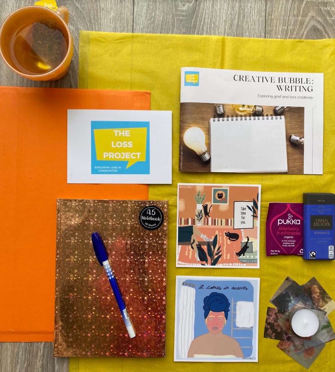 Thanks to #thehanleytrust we have #free #creativebubble #bereavement writing packs for 60 ppl. 28 physical copies + 32 digital. 1st come, first served, 1 per person plz- use code HANLEYFREE at checkout #grief #journal #selfreflect thelossproject.com/product-page/c…