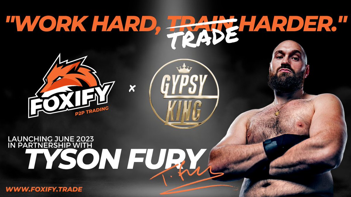 It's official! Tyson Fury x Foxify partnership confirmed! <a href="/Tyson_Fury/">TYSON FURY</a> #foxify #tysonfury