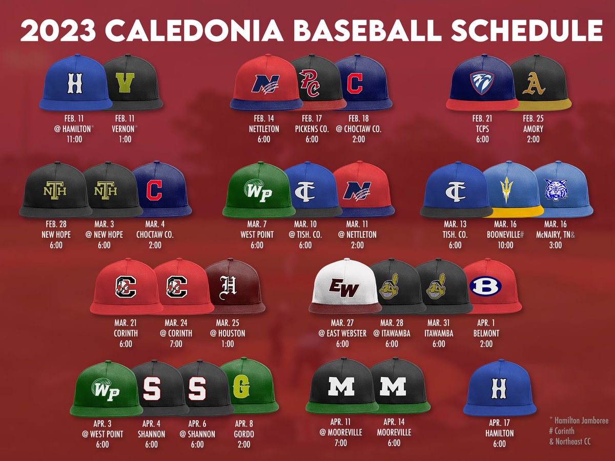 CaledoniaBB's tweet photo. 2023 Schedule: https://t.co/fhxLDkXXyR