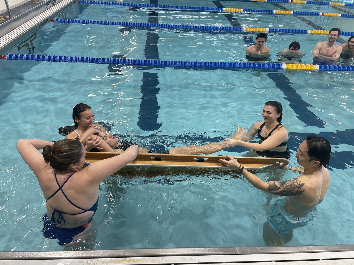 Pitt_ATP's tweet photo. A brisk morning swim in Trees Hall but a great day to practice water extraction! Wouldn’t be possible with out the support and direction of @Pitt_SportsMed @Pitt_ATHLETICS Assistant AD of Sports Med Brian Bonnar and @Pitt_SWIM_DIVE AT Dylan Baxendell; THANK YOU! #H2P #AT4All https://t.co/kGdcBJQLw7