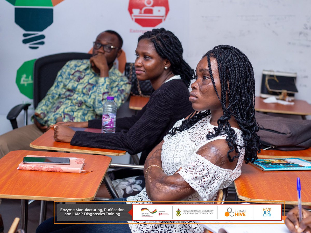 KumasiHive's tweet photo. Group 1 presented on Recombinant HIV reverse transcriptase production and Group 2 presented on Recombinant Insulin production.
We wish them the very best as they go back to impact society in amazing ways.
#HiveTribe #HiveTraining #HiveImpact #HiveBiolab https://t.co/I9QDsadxao