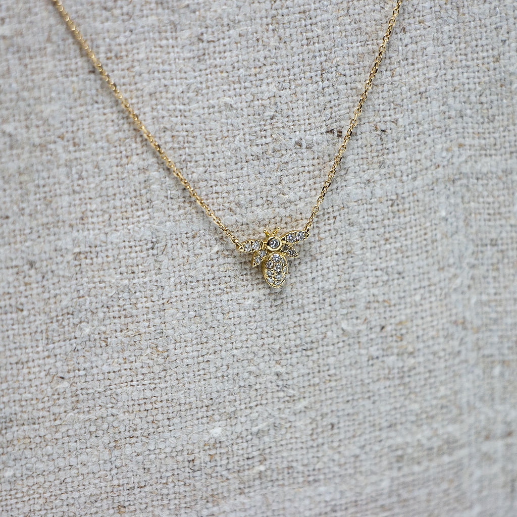 Beautiful Diamonds and Gold Bee Pendant. 🐝 Just in time for Spring and the gardener in your life.

#diamondbee #beejewelry #bees #savethebees #diamonds #gold #yellowgold #spring #springjewelry #edmondsjeweler #loveedmonds #downtownedmonds