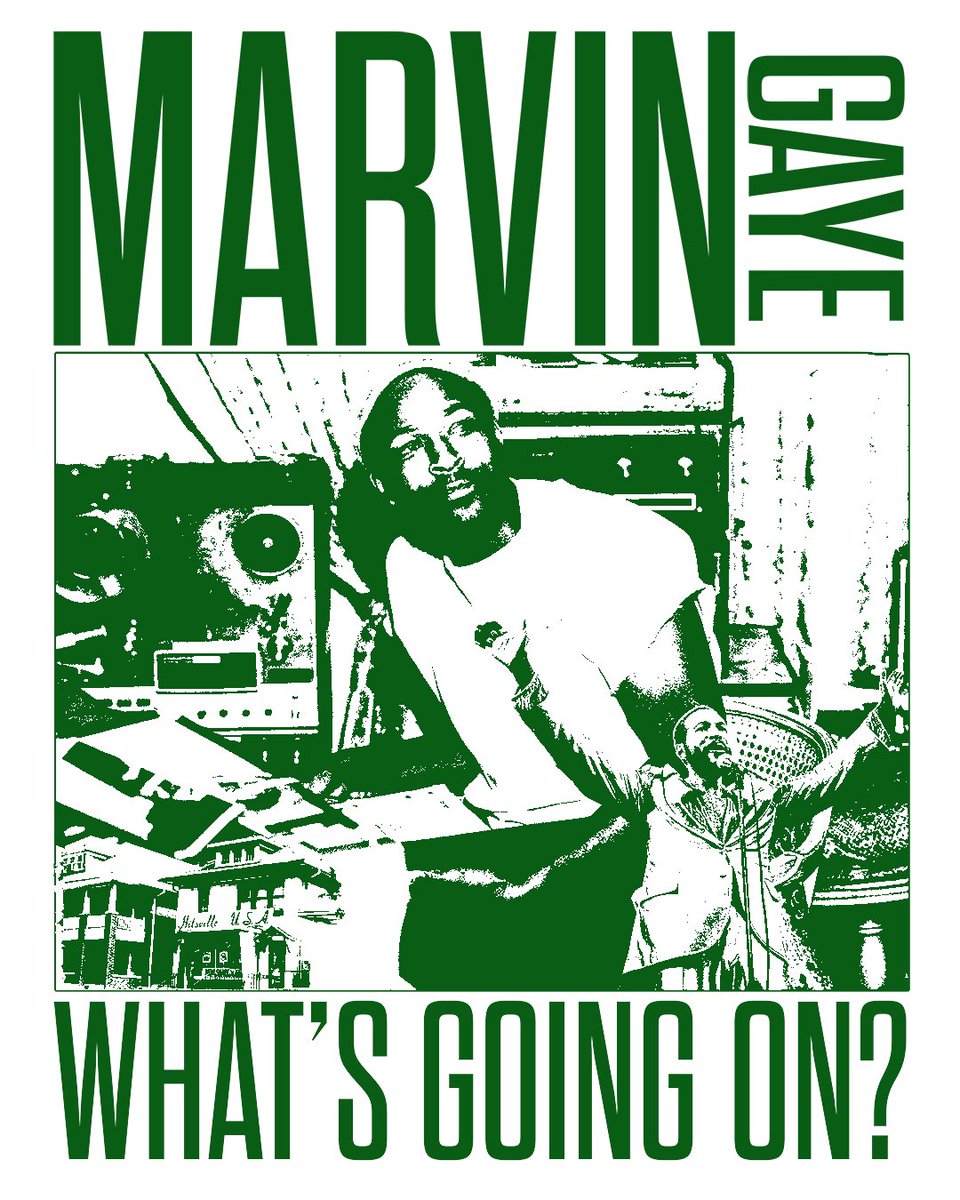 sonnygfx__'s tweet photo. “What’s Going on” by Marvin Gaye ⭐️ 

This poster is the first in a series I am doing that is highlighting black icons https://t.co/FVYiimKtng