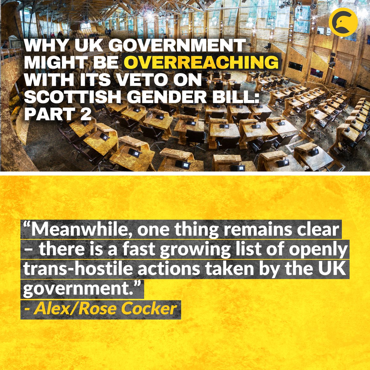 TheCanaryUK's tweet image. The Tories are ramping up their transphobia with flimsy excuses to oppose the Scottish gender reform bill

Full article 👇:
thecanary.co/uk/analysis/20…

#GenderRecognitionReformBill #TransRightsAreHumanRights